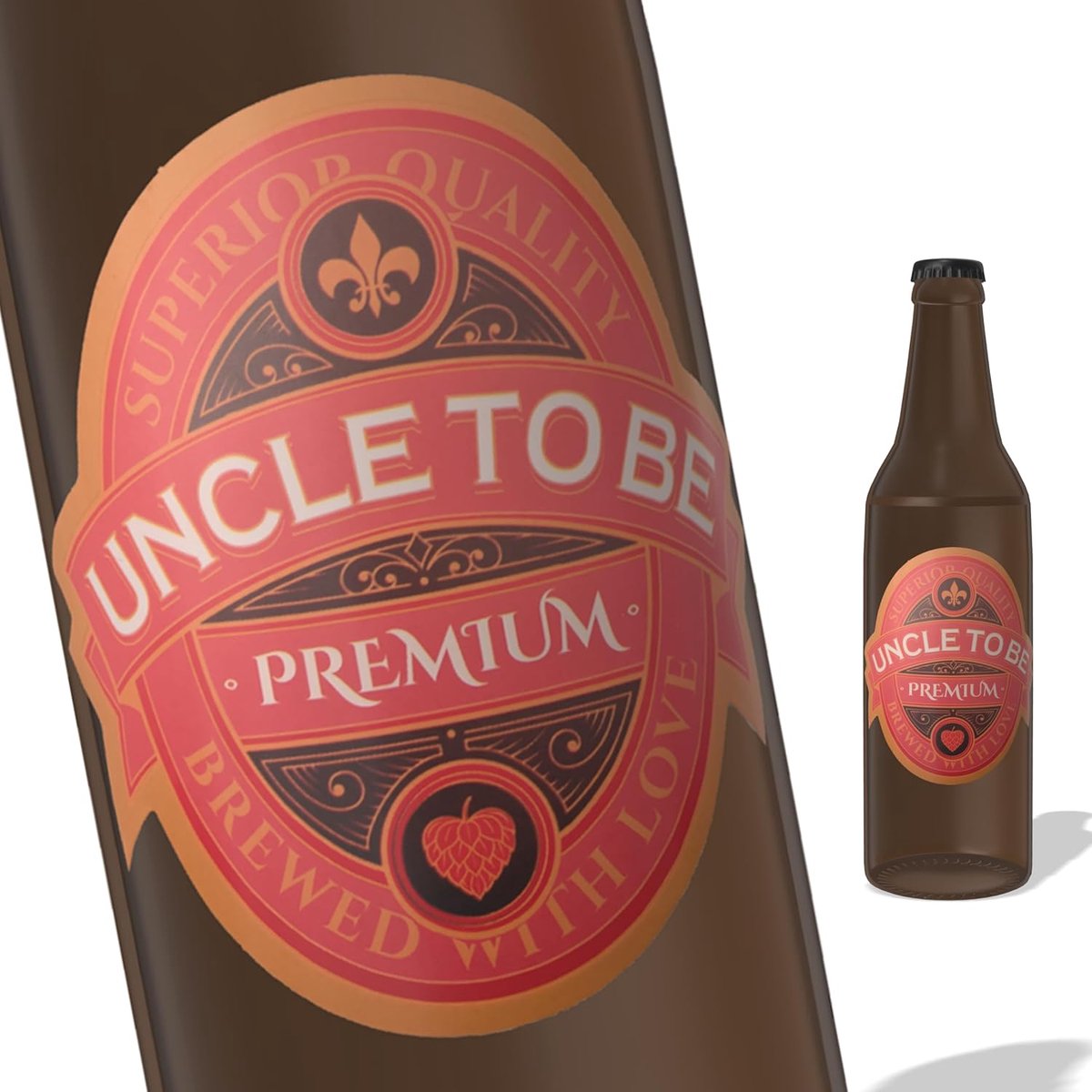 Etiketten voor bierflesjes - Set van 6 - Groen & Goud - Uncle to be - Leuke verrassing voor de toekomstige oom - ShopVlot