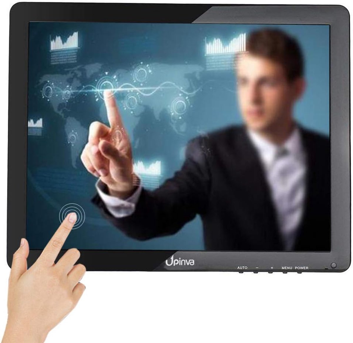 15 inch touch screen bewakingsmonitor - 1024 x 768 resolutie - HDMI, VGA, USB ondersteuning - ShopVlot