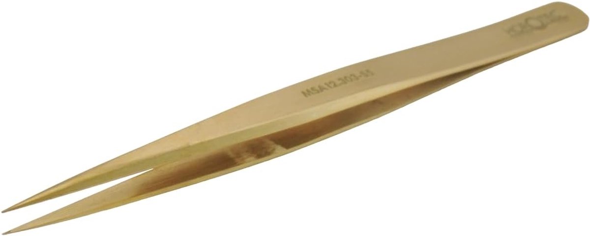 Precision pincet 125 mm - messing - uitstekende werking - ideaal voor horlogemakerij - ShopVlot