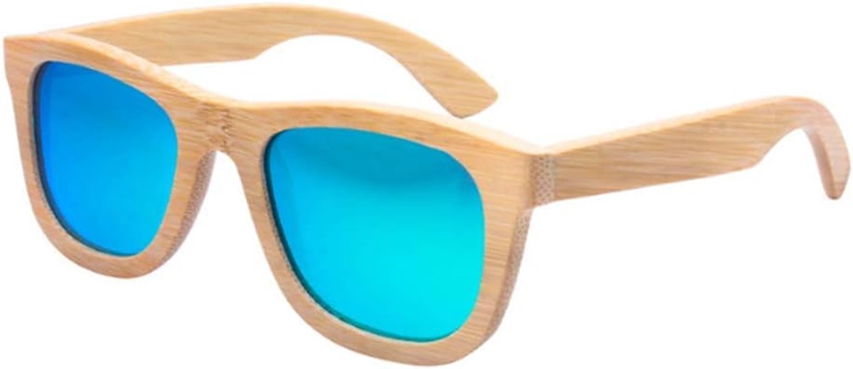 Zonnebril voor mannen en vrouwen - bamboe met houten armen - vintage stijl - ideaal voor reizen - ShopVlot