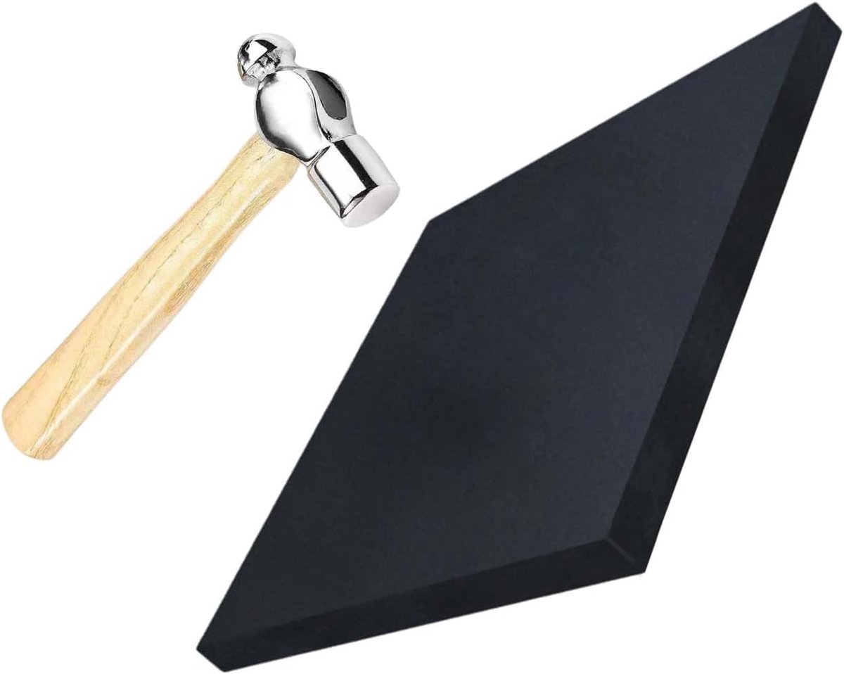 Mini hamer 15 cm - rubberen werkblok - balhamer voor juwelen - precisie in ambacht - ShopVlot