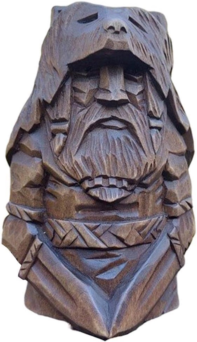 Noorse goden standbeelden - Odin en Tyr - Ulfhednar beeldjes - Scandinavische decoratie voor thuiskantoor - ShopVlot