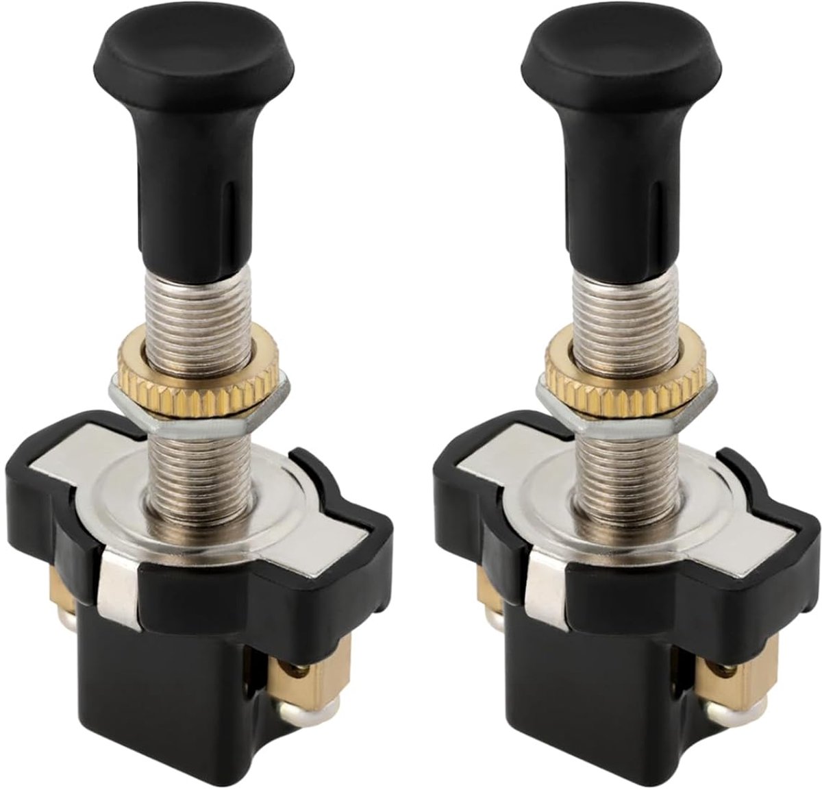 Push-Pull Schakelaar 12V/24V - Lang draad ontwerp - 2 stuks - Geschikt voor voertuigen - ShopVlot