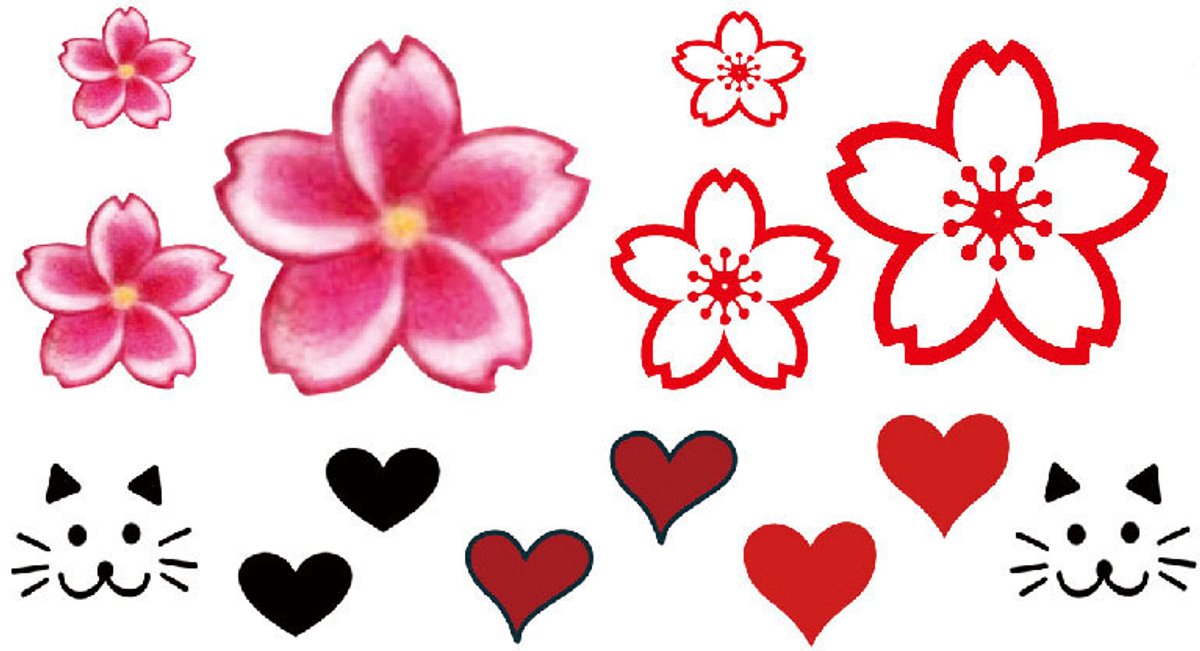 Tijdelijke tattoo Bloemen zacht 3 dagen