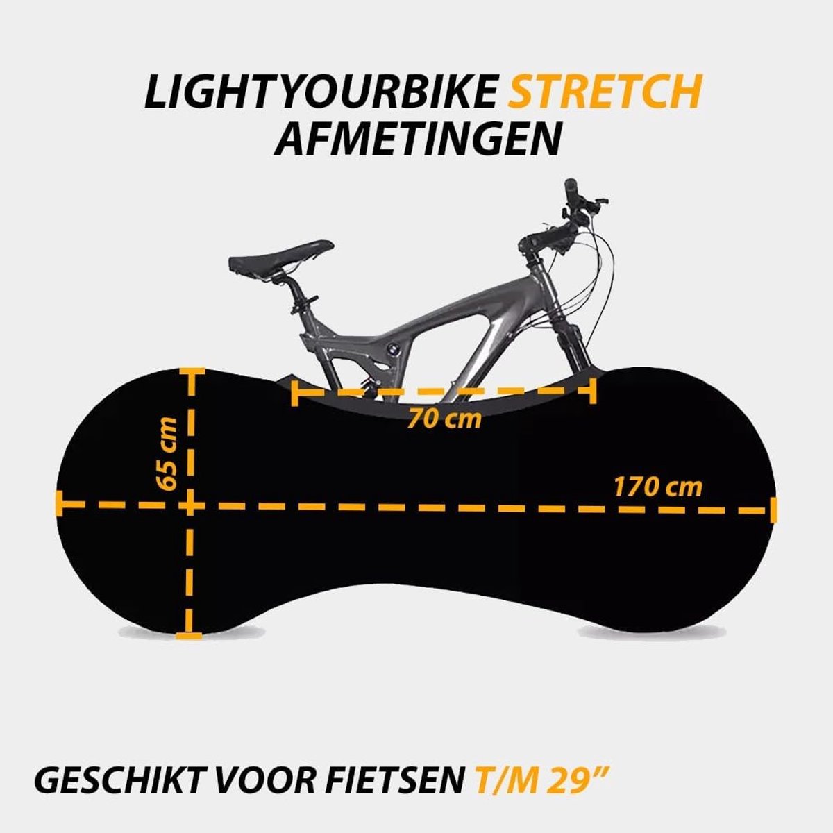Fietshoes Racefiets en MTB - Universeel tot 29" - Zwart - Bescherming tegen vuil en stof - ShopVlot