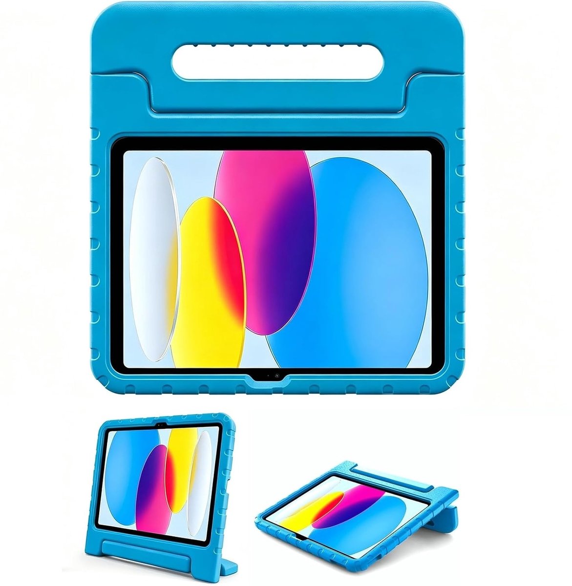 Tablet Hoes voor iPad 10e/11e Generatie 10.9/11 Inch – Blauw Kidsproof Kinderhoes met Handvat – Schokbestendige Beschermhoes – Ntech
