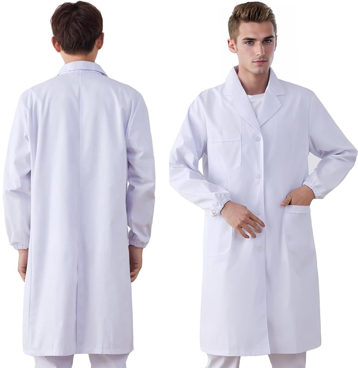 Laboratoriumjas dames en heren - katoen - lange mouwen - ideaal voor scheikunde en cosplay - ShopVlot