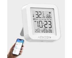WiFi thermometer hygrometer - Temperatuur- en vochtigheidssensor - Smart Life, Google Home, Alexa compatibel - ShopVlot