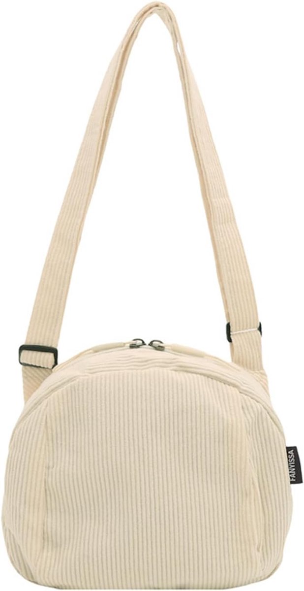 Crossbody tas dames - kleine corduroy schoudertas - verstelbare schouderriem - perfect voor dagelijks gebruik - ShopVlot