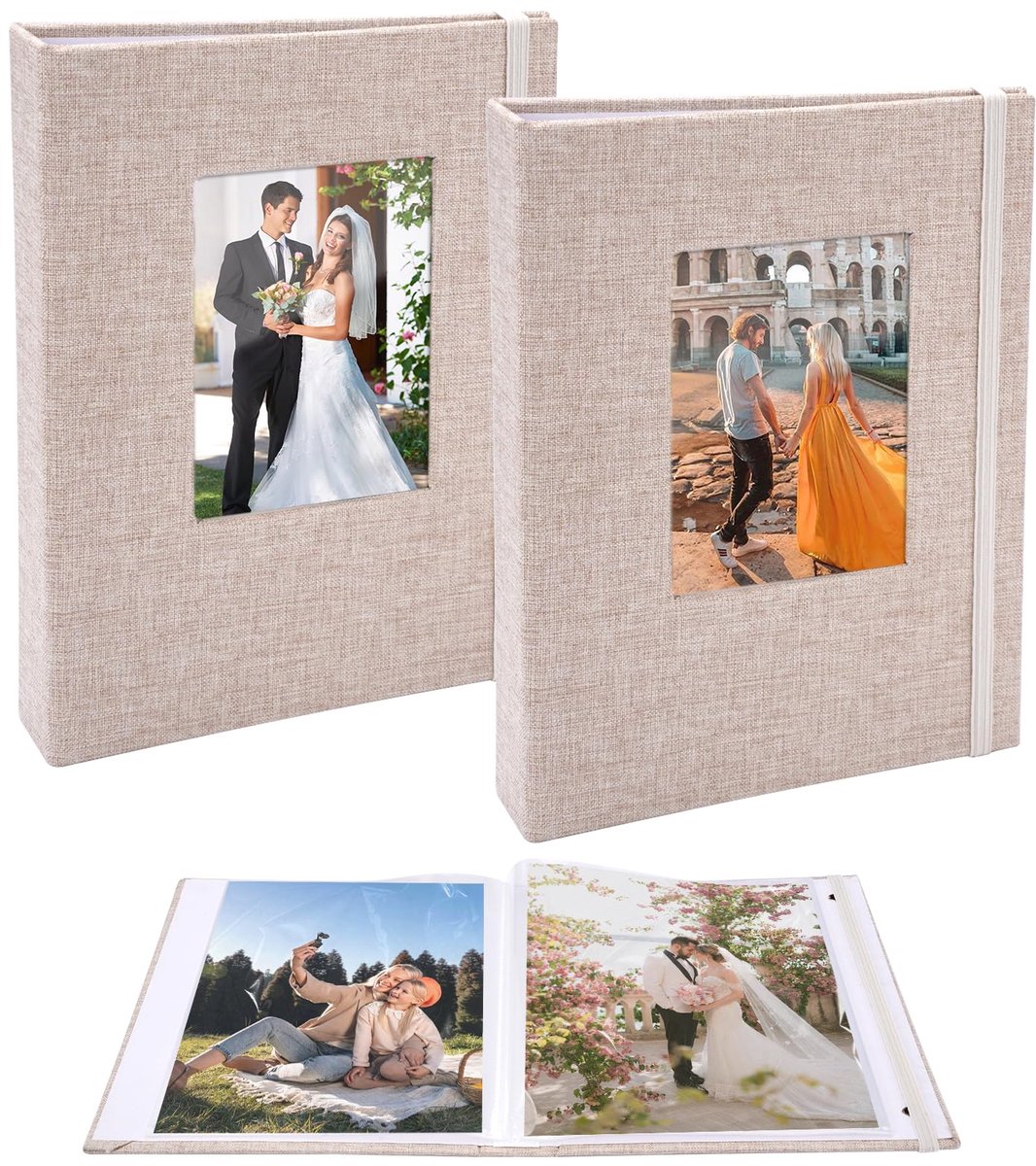 Fotoalbum insteekalbum 13 x 18 cm - Linnen - Klein - Bewaar je mooiste herinneringen - ShopVlot