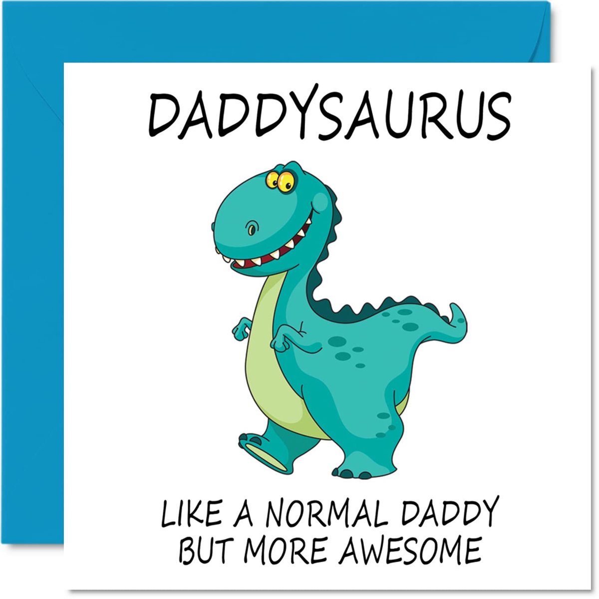 Verjaardagskaarten voor papa 145 mm - Daddysaurus - schattige dinosaurus - vrolijke verjaardag papa - ShopVlot