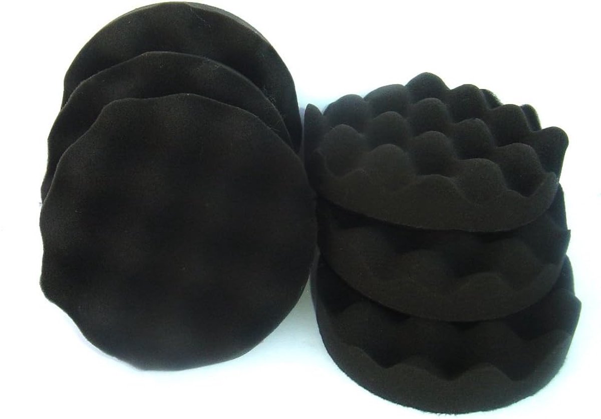 Polijstspons set XL - 6 x Professionele Polijstpads 180 mm - Velcro tape - Ideaal voor polijstmachine - ShopVlot