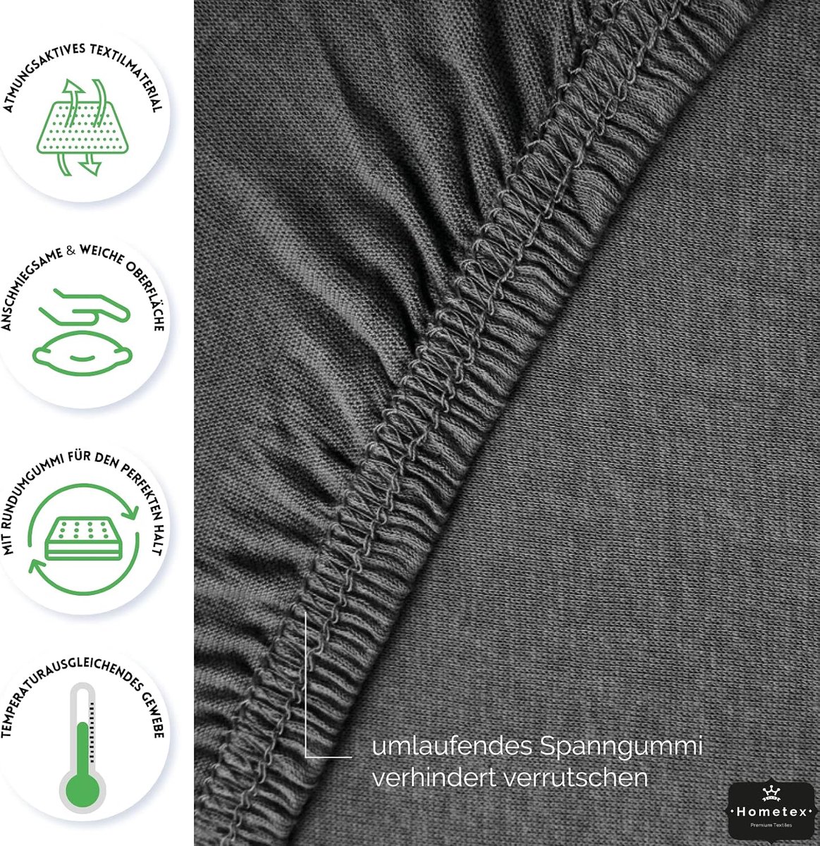 Fitted sheet 120-130 x 200 cm - 100% katoen - Oeko-Tex® 100 - heerlijk zacht - ShopVlot