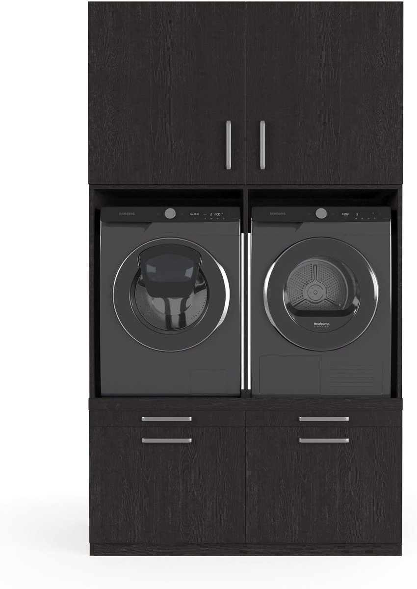 Wasbakkast Venice - Wasmachine elevator - Zwart - Ergonomisch en ruimtebesparend ontwerp - ShopVlot