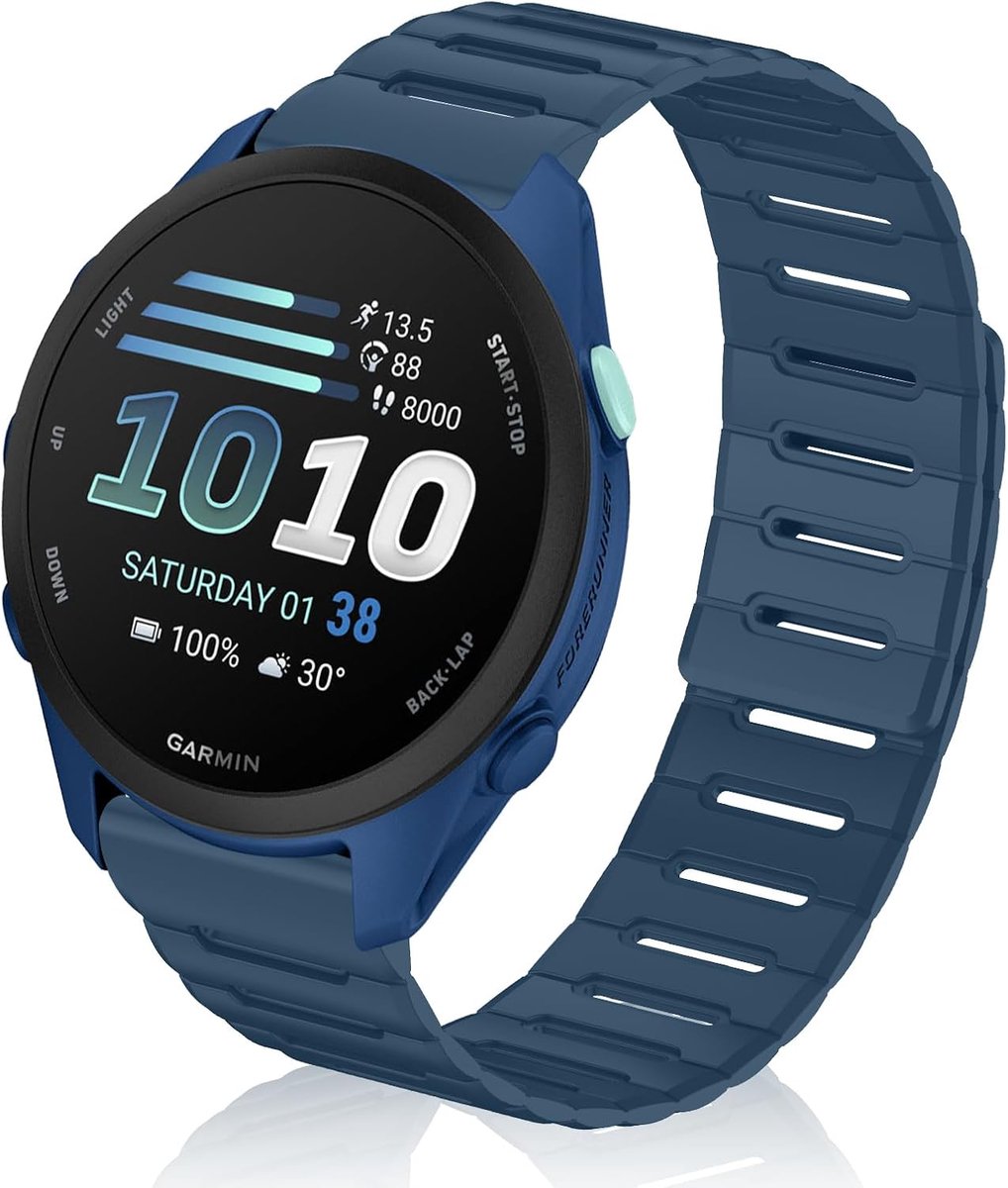 Armband 20 mm - macaron siliconen - magnetisch - ideaal voor Garmin horloges - ShopVlot