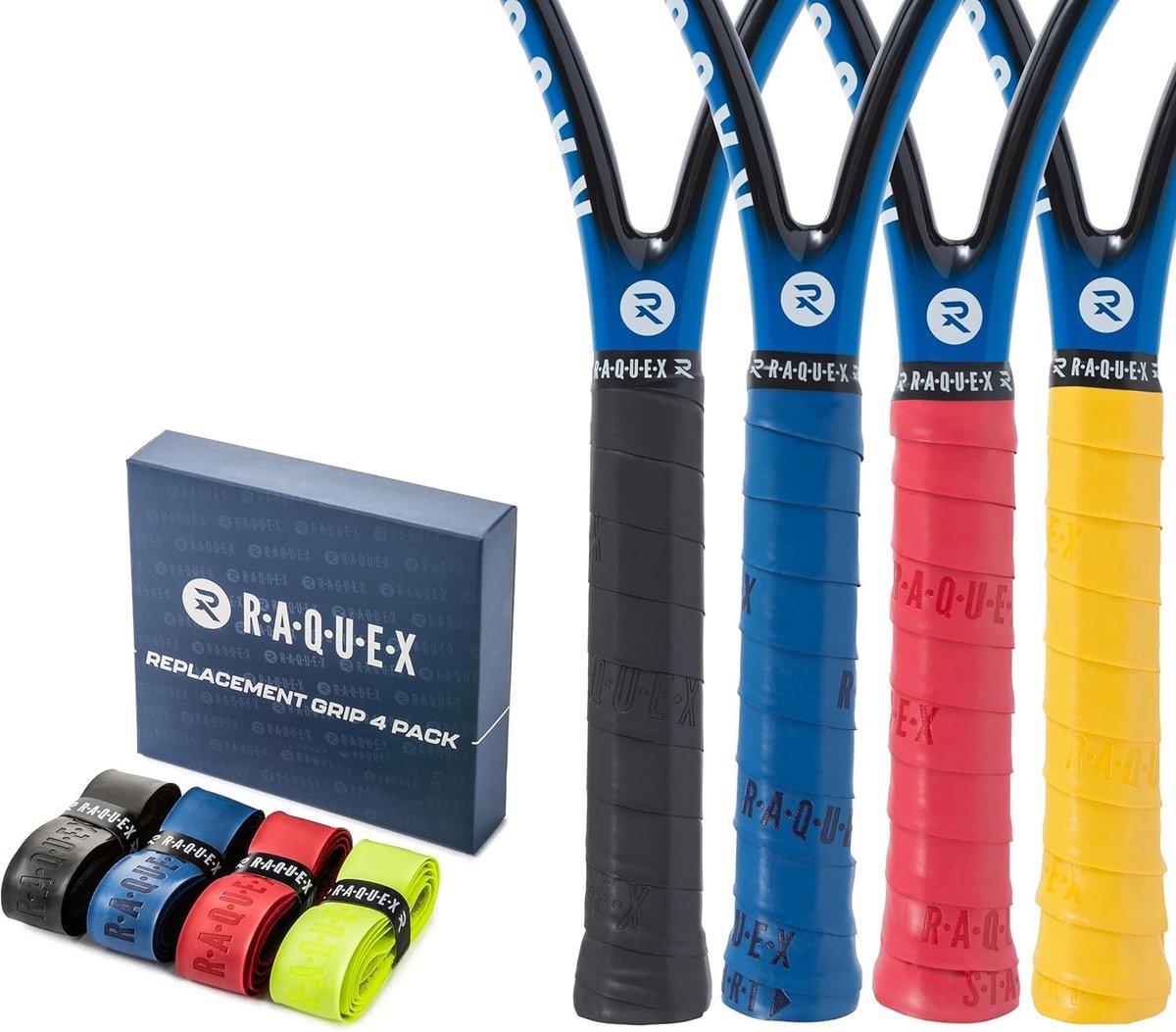Racket grip tape 4 stuks - PU materiaal - zelfklevend - optimale controle voor racket sporten - ShopVlot
