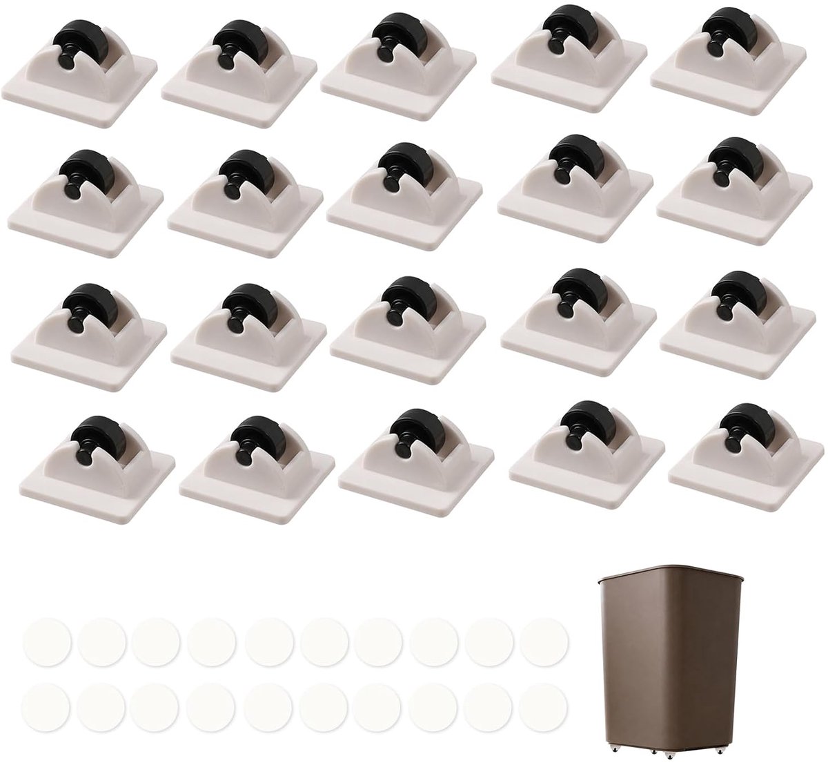 Mini-wielen 20 mm - ABS-kunststof - 10 kg draagkracht per stuk - perfect voor meubels - ShopVlot