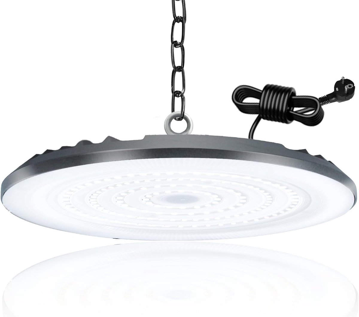 LED UFO Halfspot 100W - 10000LM helderheid - 6500K koud wit - ideaal voor werkplaats en magazijn - ShopVlot