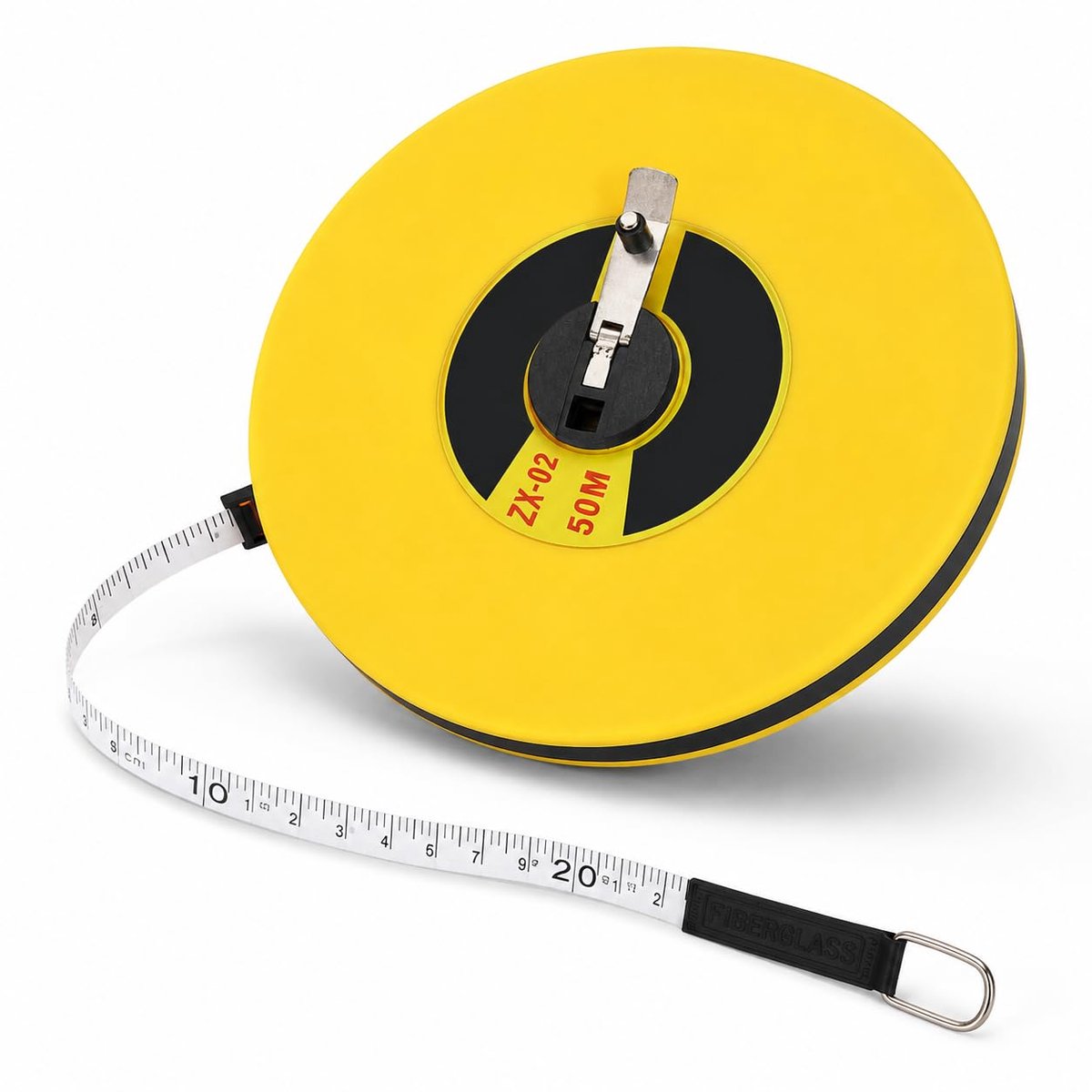 Fiberglas meetlint 50 meter - stevige PVC tape - comfortabele grip - nauwkeurige metingen - ShopVlot