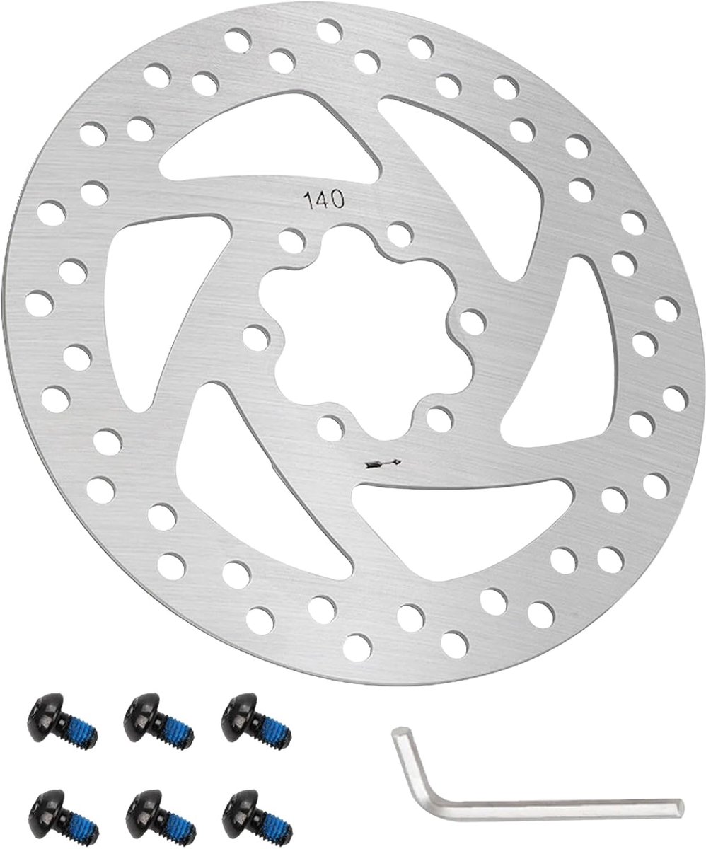 Remschijf 140mm - roestvrij staal - voor KUGOO M4 en Ninebot F20 F30 F40 - duurzame en sterke constructie - ShopVlot