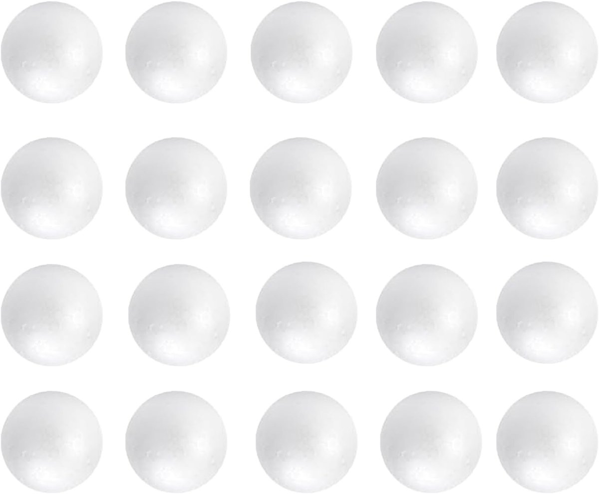 Piepschuimballen 5 cm - witte piepschuimballen - hoge dichtheid - perfect voor knutselen - ShopVlot