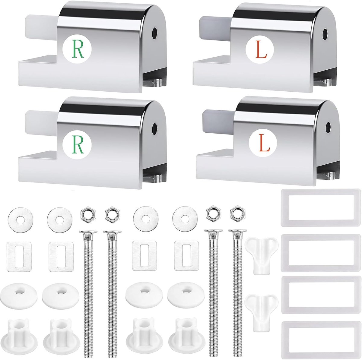 Toiletzitting scharnieren set van 2 - Soft-close - Universeel - Duurzaam en stabiel - ShopVlot