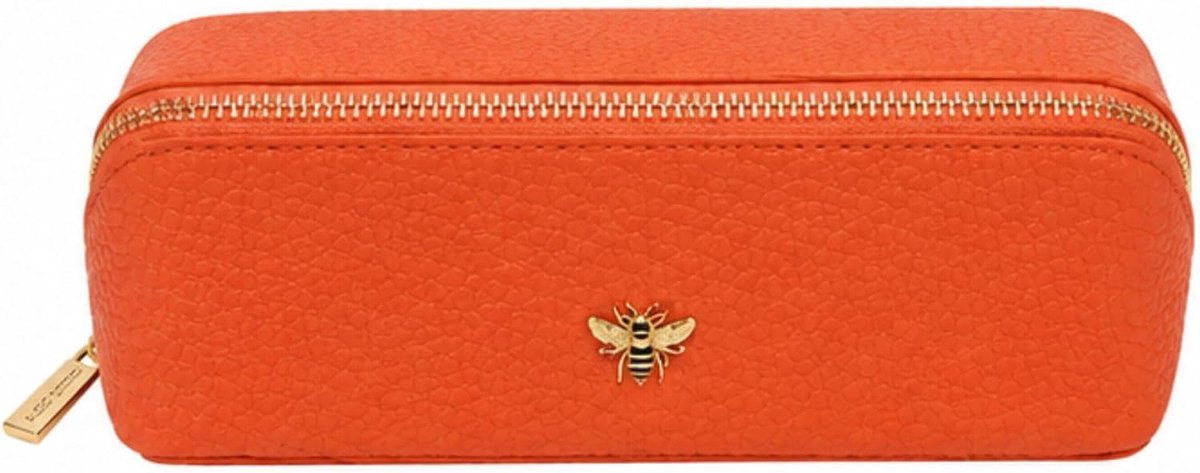 Make-up train case compact - concertina uitklapbaar - met gouden bijen - ideaal voor op reis - ShopVlot