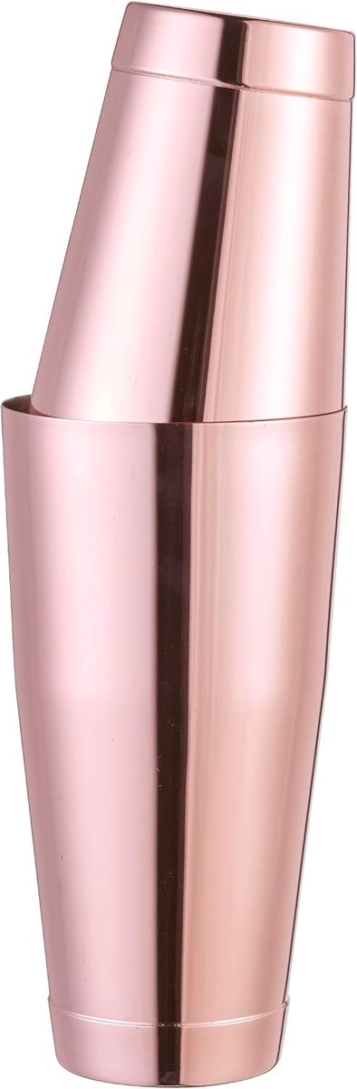 Boston cocktailshaker set 850ml - koperkleur - gewogen dubbel - perfect voor cocktails - ShopVlot