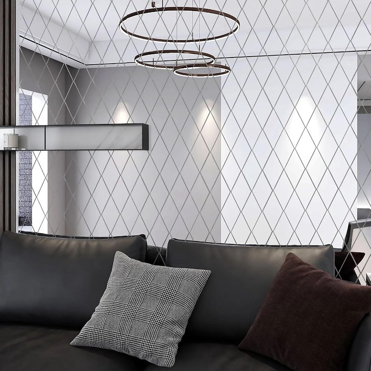 3D spiegel wandstickers 32 stuks - diamant acryl - zelfklevend - voor sfeervolle woningdecoratie - ShopVlot