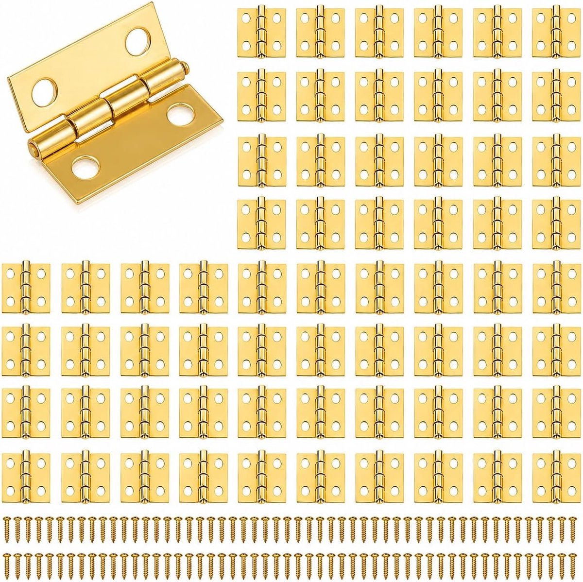miniatuurscharnieren 100 stuks - messing - duurzaam - ideaal voor modelbouw - ShopVlot