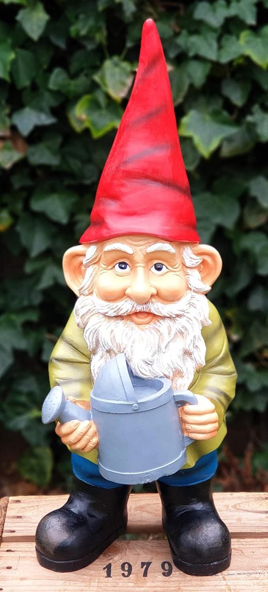Tuinkabouter groot 60cm - Tuinkabouter met gietertje - Weerbestendig polyresin - ShopVlot