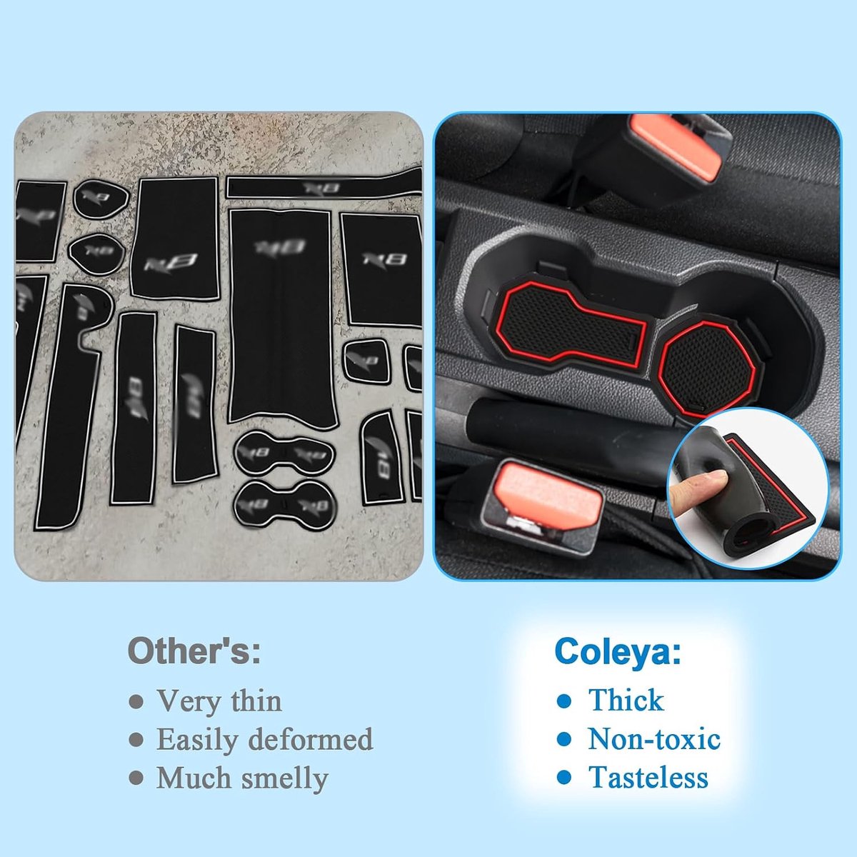 Rubberen vloermatten Dacia Sandero 3 - Anti-slip - Rood - Verbetert interieur - ShopVlot