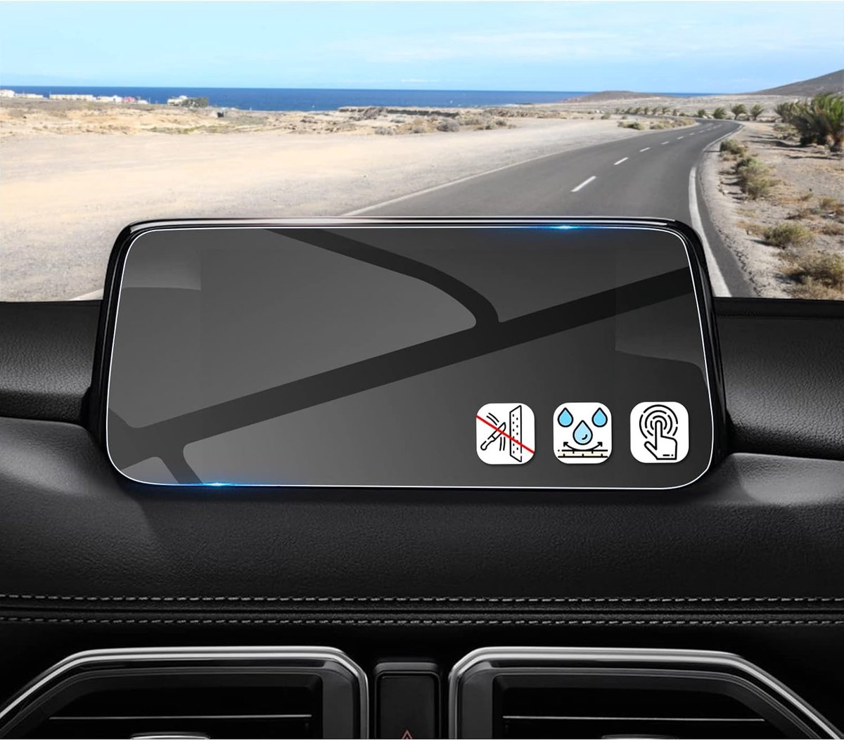 Navigatiescherm Beschermfolie 7 Inch - Gehard Glas - 9H Krastbestendig - Perfect voor Mazda CX-5 2017-2020 - ShopVlot
