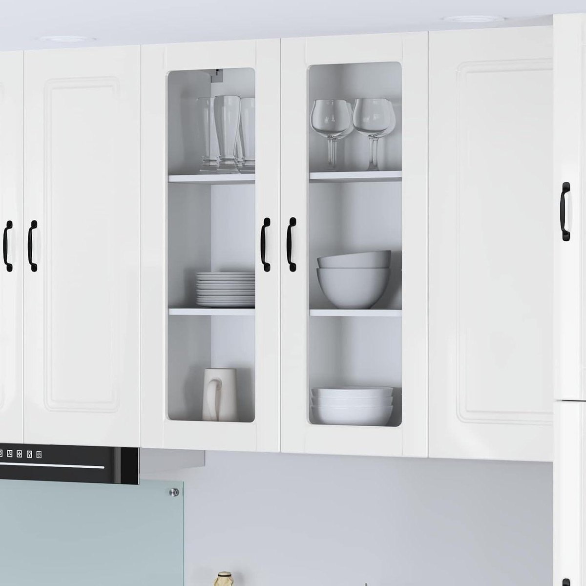 Keukenwandkast - Hangende Bovenkast - Keuken Opbergen - Hoogglans Afwerking - 80 x 31 x 100 cm - Wit