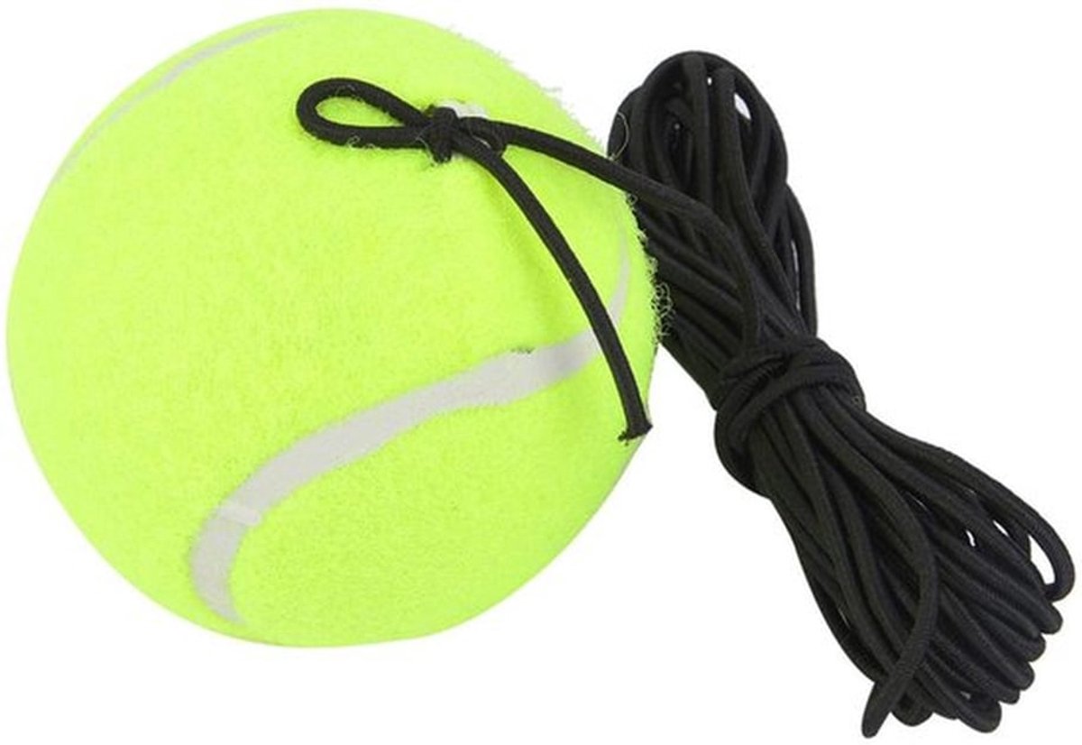 Tennisbal met elastisch rubberkoord van 4 meter lang, ideaal als trainingsbal voor beginners voor effectieve tennisvaardigheidstraining