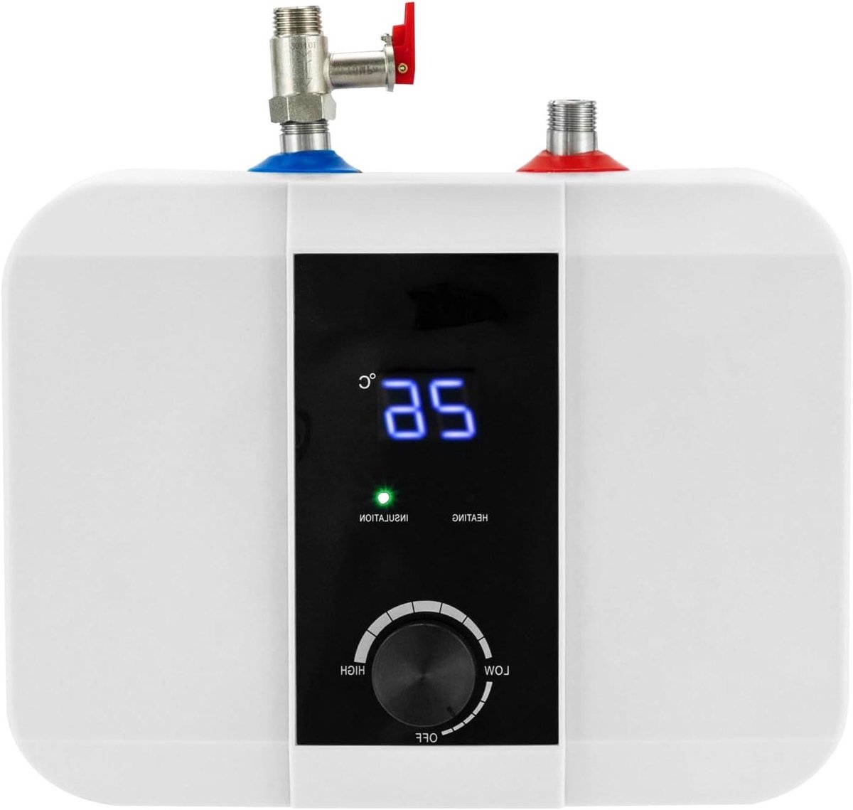 Ondertafelboiler - Mini doorstroomboiler - Direct warm water - IPX4 waterdicht - 6 liter - Wit