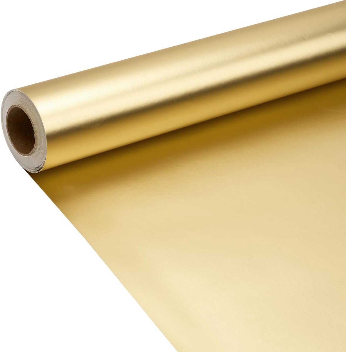 SnelShoppen - Cadeaupapier rol goud mat 9 m x 43 cm effen kleur met parelmoer effect voor verjaardag, Kerstmis, babyshower en festival cadeaudecoratie