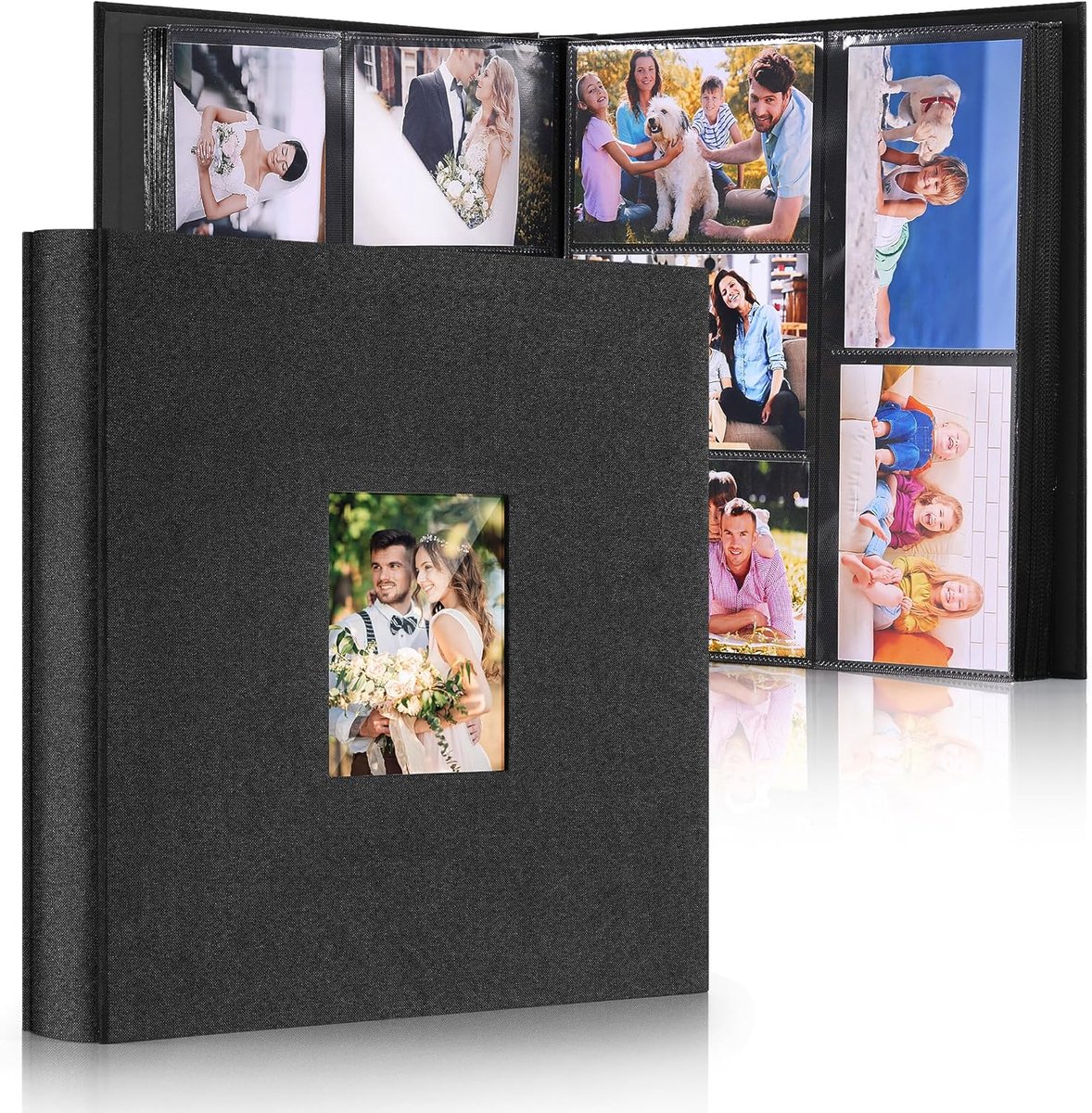 SnelShoppen - Fotoalbum 15 x 10 cm voor 600 foto's, aanpasbare linnen omslag, grote capaciteit, insteekvakken, ideaal voor bruiloften, familiefoto's e