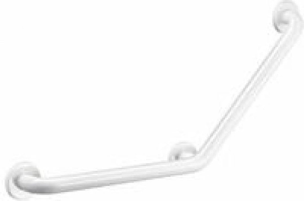 Wandbeugel - 135 graden hoekige Handgreep - wandgreep - douchegreep - 45cm - wit - RVS - Handicapbeugels - Antislip - Wandgreep voor badkamer / douche / toilet - Veiligheid Hulpmiddelen voor Ouderen