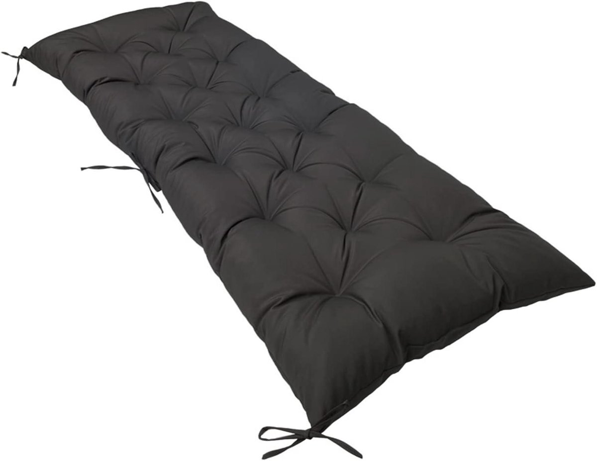 Buitenbankkussen - Zitkussen Tuin - Comfortabel Zitten - Waterdicht Polyester - 100 x 50 cm - Zwart