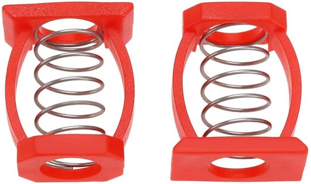 2PCS C Buckle Springs Fiets Hinge Clip Fiets Limiet Hinge Clamp Compatibel met Brompton Vouwfiets Rode C-vormige Clip Fietsaccessoires