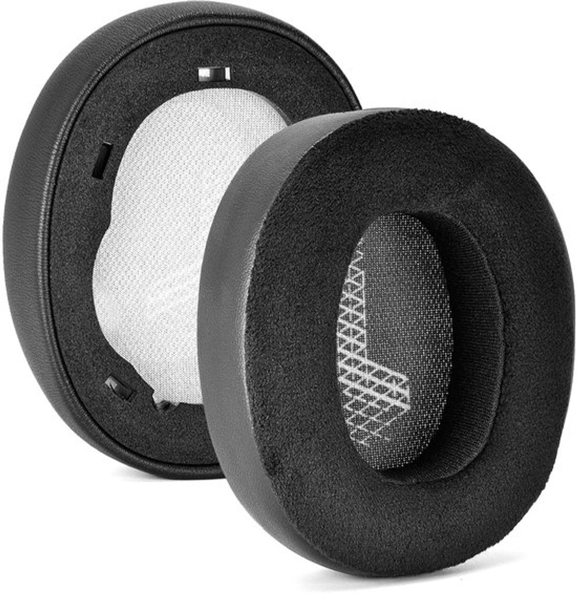 Vervangende oorkussentjes, oorkussens voor JBL E65 E65BTNC / Duet NC / LIVE650 BTNC LIVE660 BTNC headset (zwart/comfortabel fluweel)