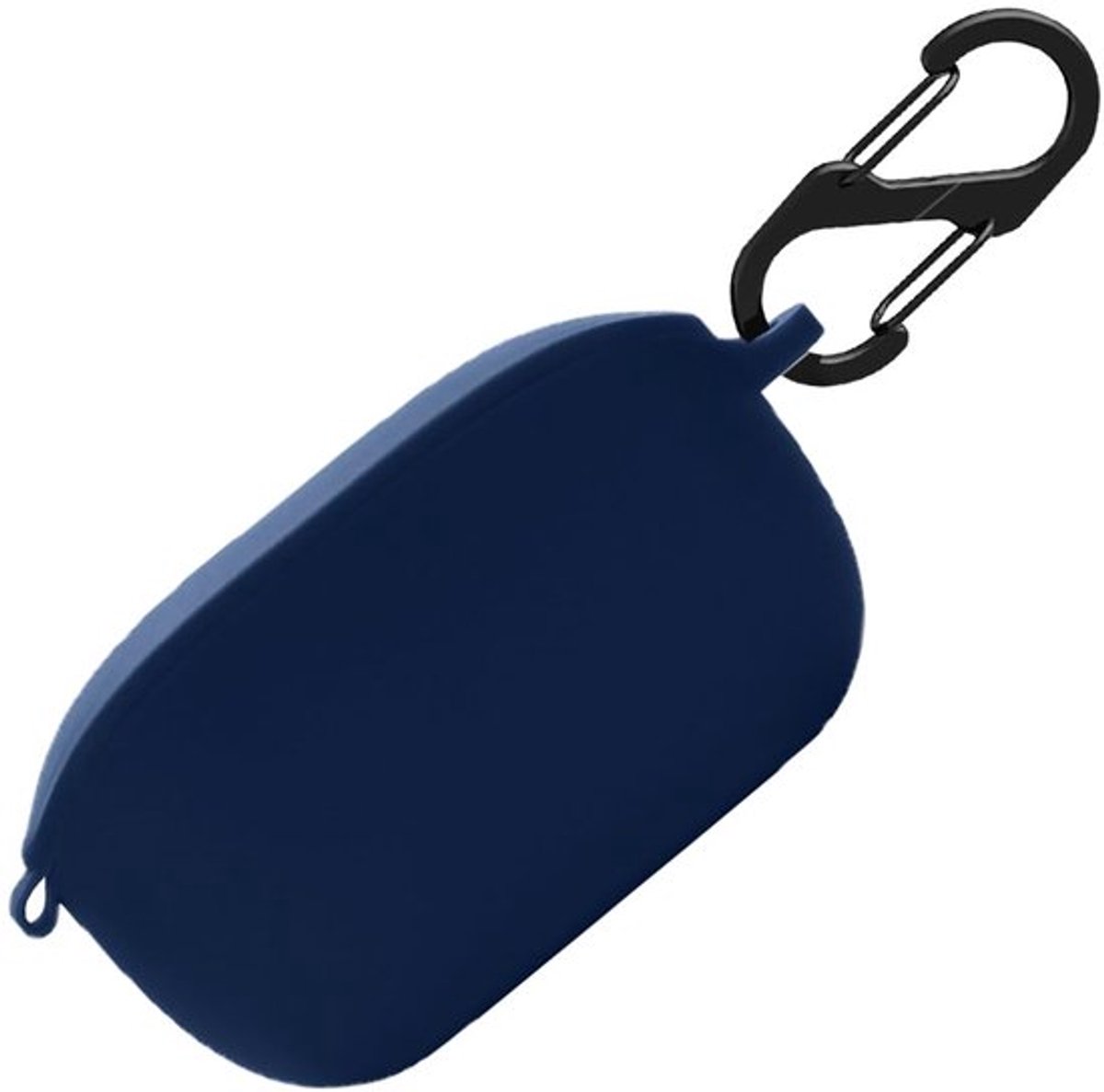 Siliconen hoes voor JBL Wave100 TWS, schokbestendige beschermhoes en huid, beschermhoes voor JBL Wave 100TWS met sleutelhanger (donkerblauw)