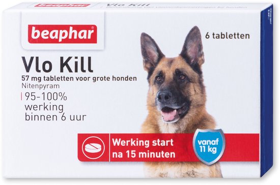 Beaphar Vlo Kill+ kauwtabletten vlooien teken