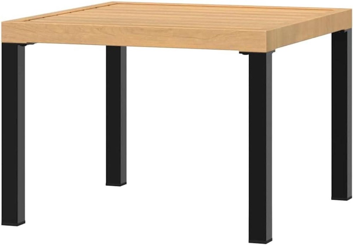 Outdoor Salontafel - Terrastafel Tuin - Ontspannen Buiten - Onderhoudsvriendelijk Staal - 55 x 55 x 395 cm - Zwart