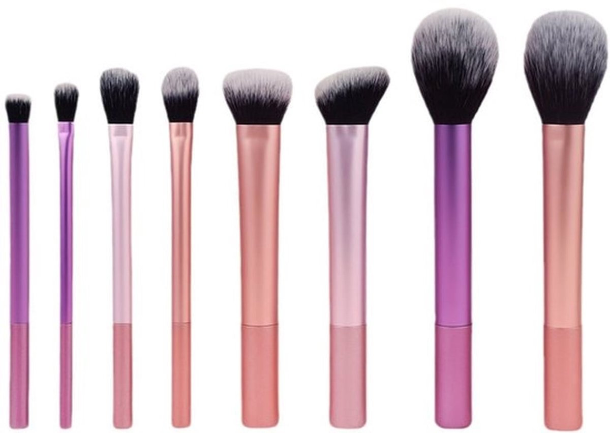8-delige make-upkwastenset - Make up kwasten set - make up set - make up kwasten - Multifunctionele make-upkwasten - Meerkleurig - ABS + synthetische vezels