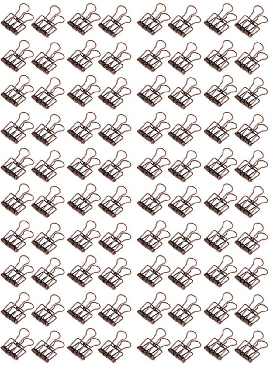 80 Stks Metalen Bindmiddel Clips Metalen Holle Staart Clips Kleine Bindmiddel Clips voor Kantoor School Thuisgebruik, 19 Mm (Paars Brons)