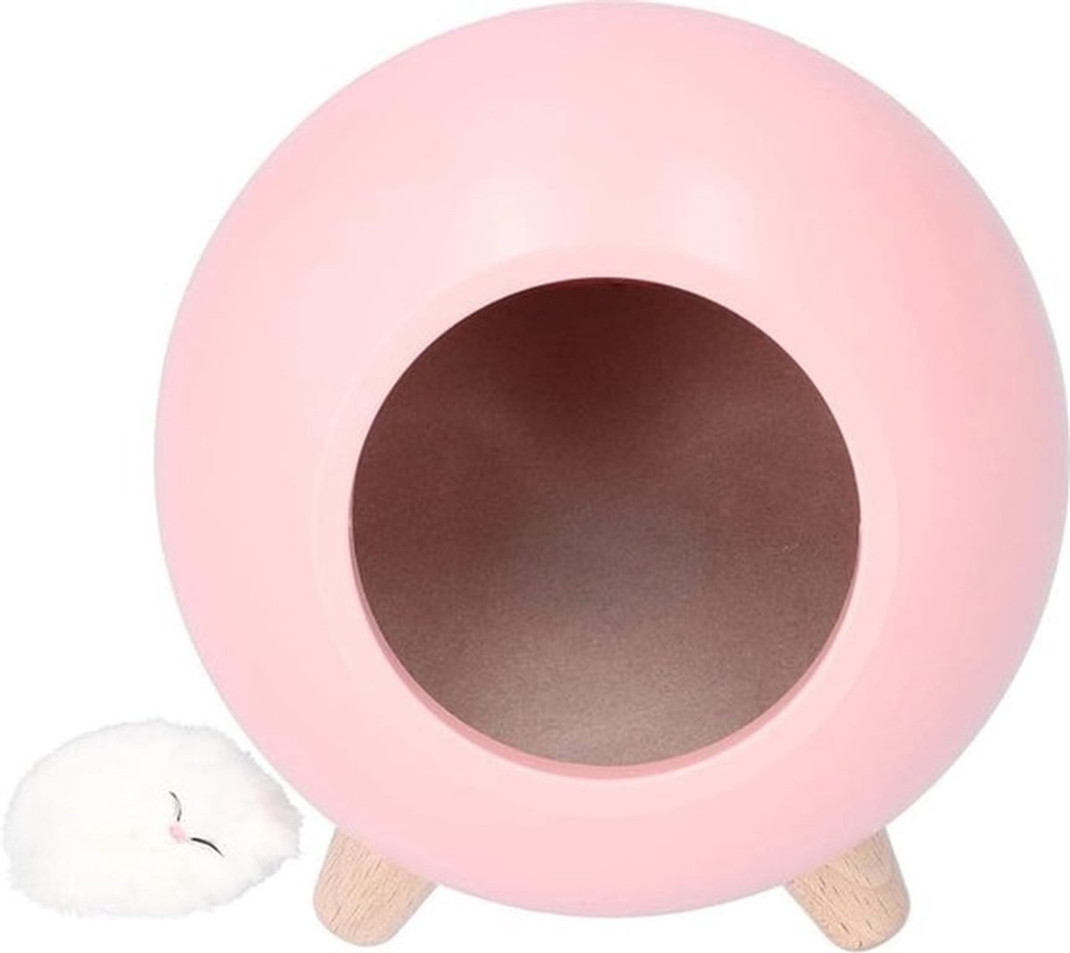 Nachtlampje LED Leuke Tafellamp Kat Huis - Roze - USB - Kinderen Meisjes - Slaapkamer Decor .