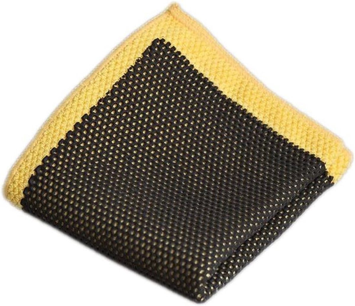 Klei Doek Auto – 3D Kleidoek – Kleidoek Auto - Geperforeerde klei-doek handschoen - Auto Klei – klei-bar – Auto kleien en polijsten – microvezel reinigingsdoek – hars, teer, vliegjes, vogelpoep verwijderen – 30x30 cm - Geel en Zwart