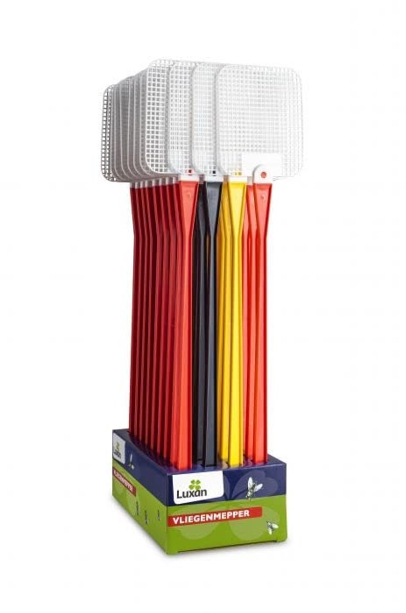 SnelShoppen - Luxan Vliegenmepper - Handige Vliegenzwatter - Ideaal voor Binnen en Buiten - Lichtgewicht en Duurzaam - Perfect voor Keuken, Tuin en Fe
